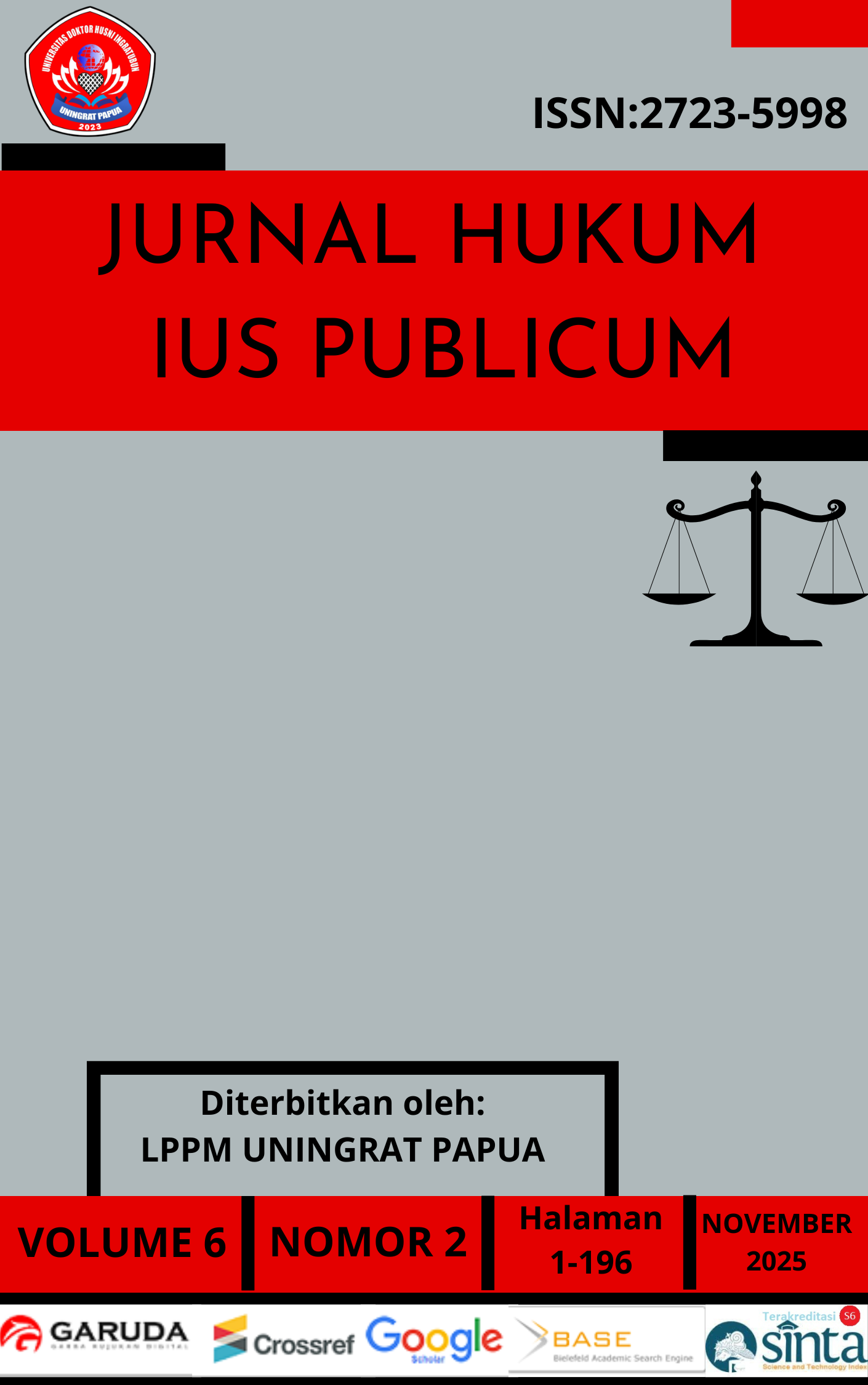 					Lihat Vol 6 No 2 (2025): Jurnal Hukum Ius Publicum
				